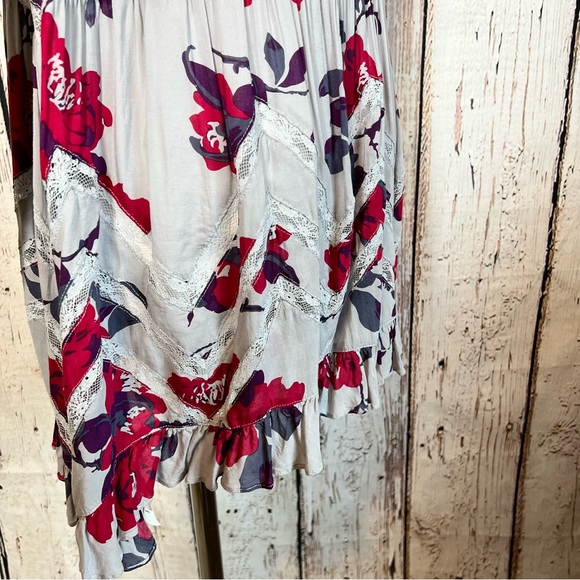 πHPπ Free People Intimacy Voile and Trapeze Slip Lace Floral Dress Size XS - Picture 9 of 15